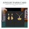 100 Pieces Earring Cards, Set Jewelry Making Supplies Earring Holder Cards 200 Pcs Earring Backs and 100 Jewelry Packaging for Earrings Necklace Jewelry Display, Jewelry Bags 3.5x2.4 Inches (Black)